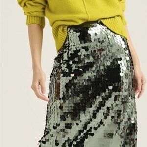 Scoop Women's Paillette Sequin Midi Skirt, Sizes M